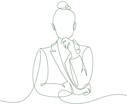Hand drawn business woman drawing illustration